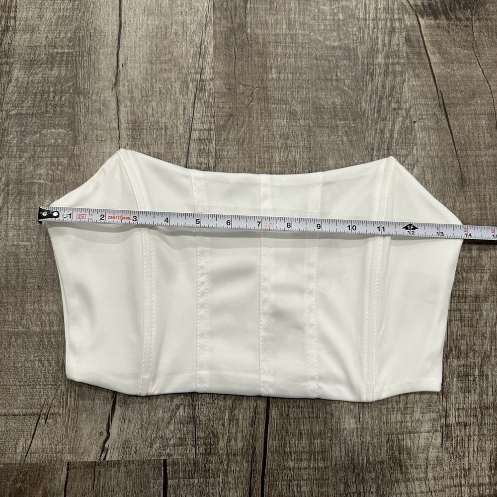 SHEIN Corset Tube Tops‎ S Blue & White Structured Bustier Strapless Crop Set - Picture 2 of 10